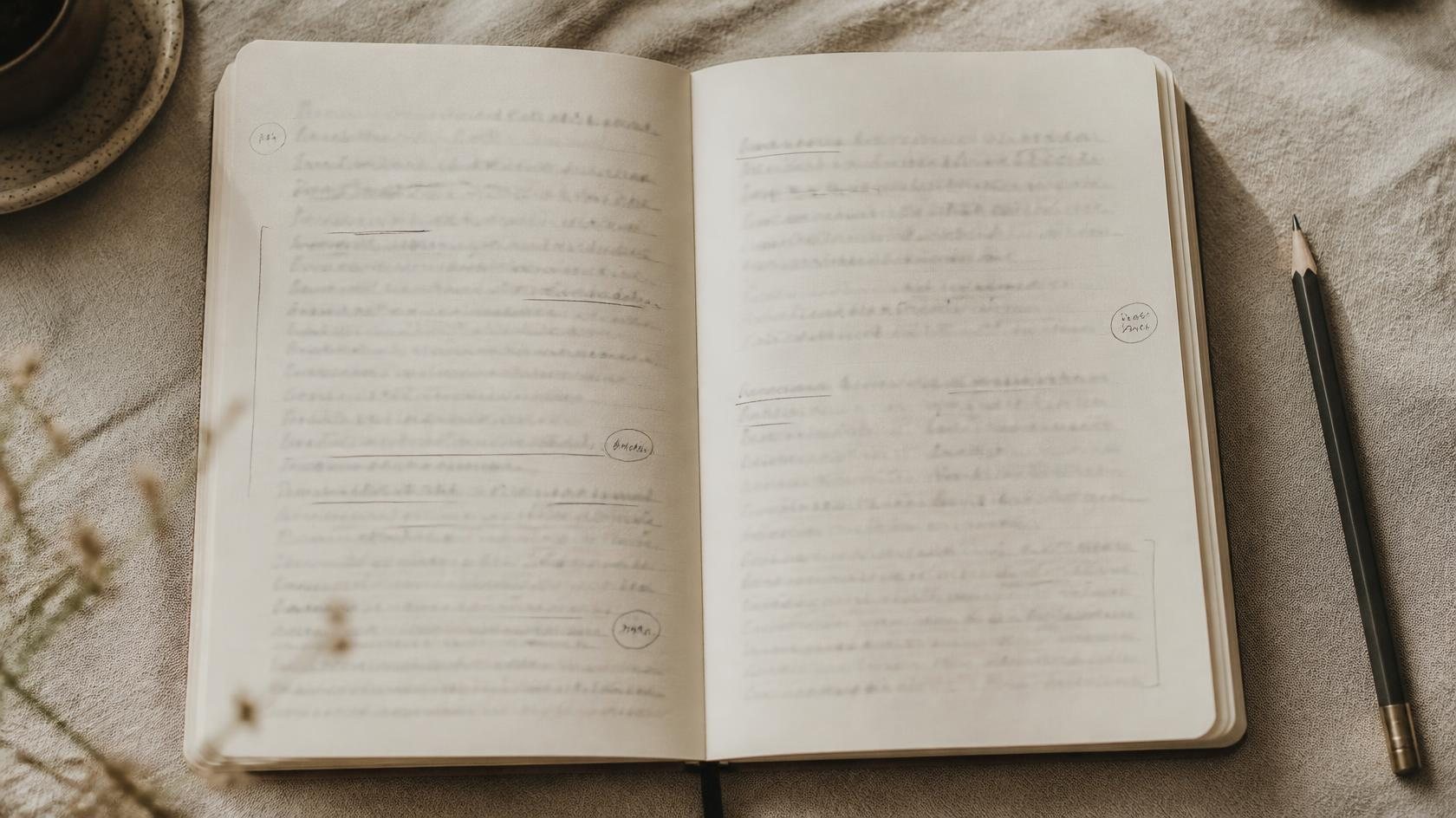 書き込みの入ったノート